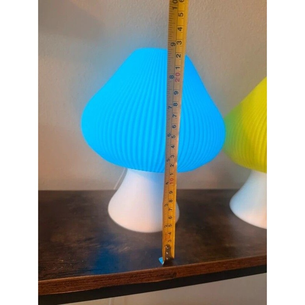 Modern Blue and White Mushroom Table Lamp